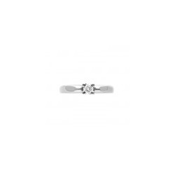 Solitario en oro blanco con diamante de 0.20 ct