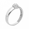Solitario en oro blanco con diamante 0.13 ct