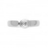 Solitario en oro blanco con diamante 0.13 ct