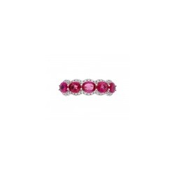 Churumbela de lujo con záfiros rosados en 14k