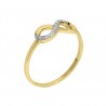 Anillo fancy de diseño infinito en 14k