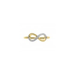 Anillo fancy de diseño infinito en 14k