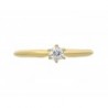 Solitario en 14k con diamante de 0.14 ct
