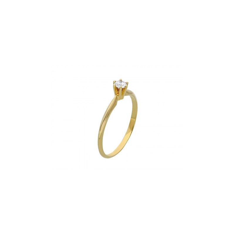 Anillo solitario con diamante 0.09 ct