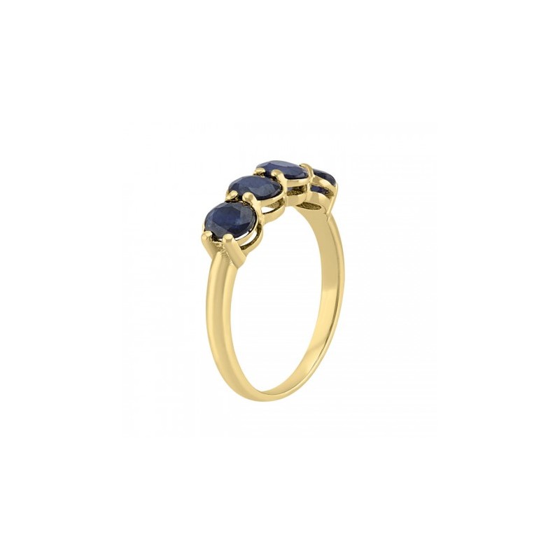 Anillo Fancy de Zafiros en 14K