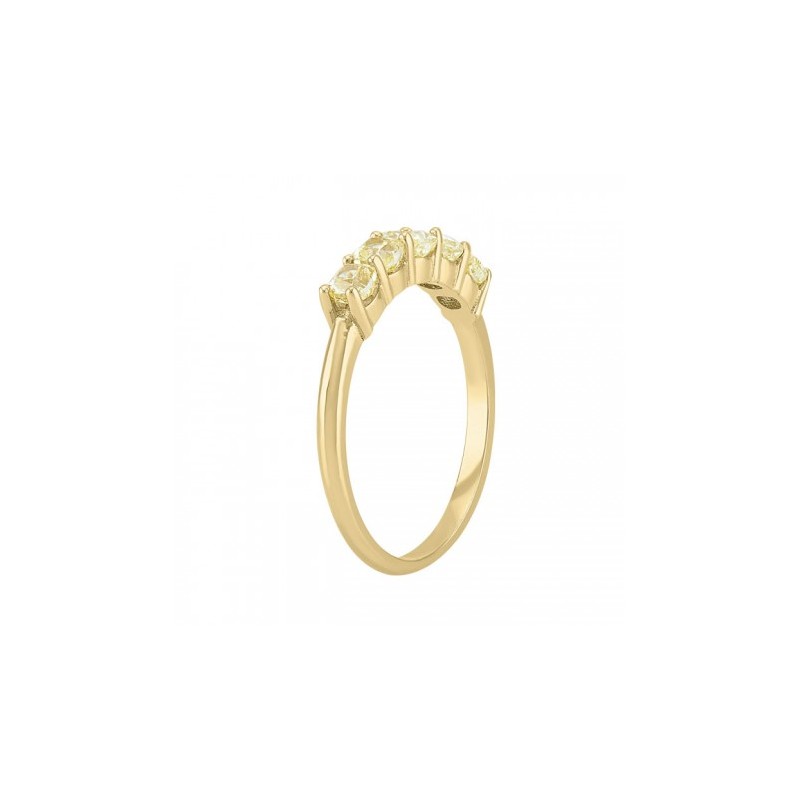 Anillo Fancy Diamante amarillo en 14K