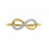 Anillo fancy de diseño infinito en 14k
