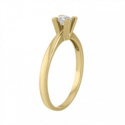 Solitario en oro amarillo de 14K