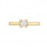 Solitario en oro amarillo de 14K