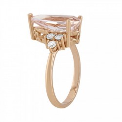 Anillo con Morganita en 14K