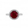 Anillo con Rubí natural en 14K