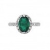 Anillo de lujo con Esmeralda oval