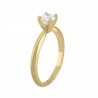 Anillo solitario con Diamante 14K