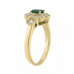 Anillo fancy en oro amarillo de 14k