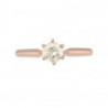 Solitario en oro rosa con Diamante