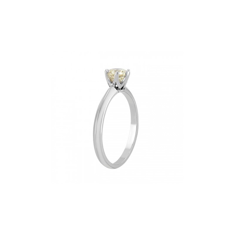 Solitario en oro blanco de 0.46 ct