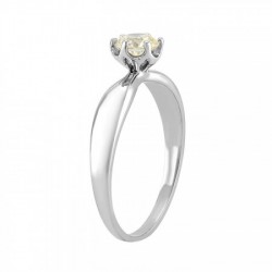 Anillo solitario en oro blanco 0.42 ct