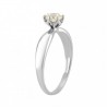 Anillo solitario en oro blanco 0.42 ct
