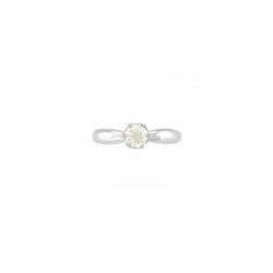 Anillo solitario en oro blanco 0.42 ct