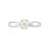 Anillo solitario en oro blanco 0.42 ct