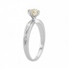 Anillo solitario en oro blanco de 14K 0.37 ct
