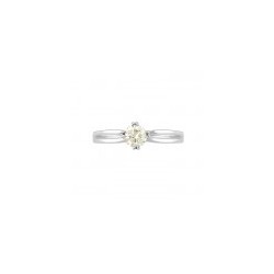 Anillo solitario en oro blanco de 14K 0.37 ct