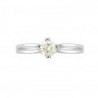 Anillo solitario en oro blanco de 14K 0.37 ct