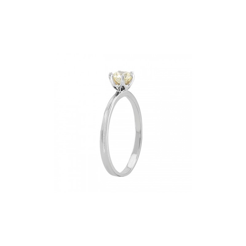 Anillo solitario en oro blanco 0.45 ct