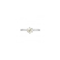 Anillo solitario en oro blanco 0.45 ct