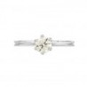 Anillo solitario en oro blanco 0.45 ct