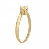 Anillo solitario en oro amarillo 14k