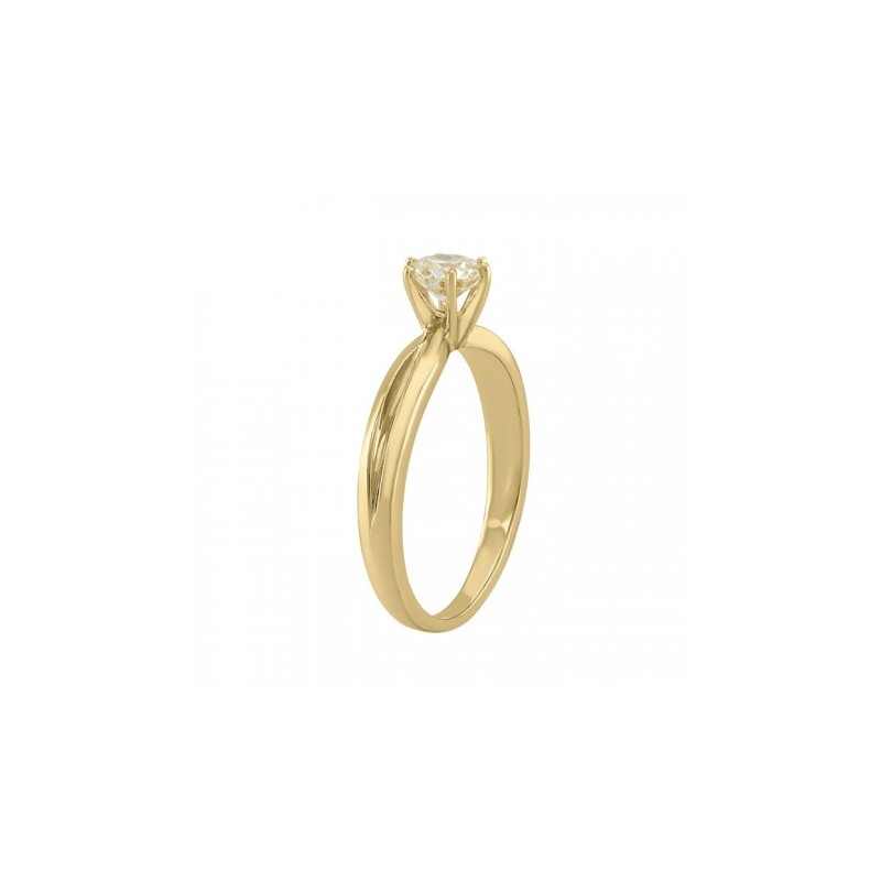 Anillo solitario en oro amarillo de 0.38 ct