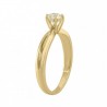 Anillo solitario en oro amarillo de 0.38 ct