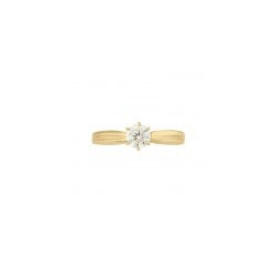 Anillo solitario en oro amarillo de 0.38 ct