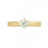 Anillo solitario en oro amarillo de 0.38 ct