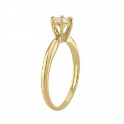 Anillo solitario en oro amarillo 0.39 ct