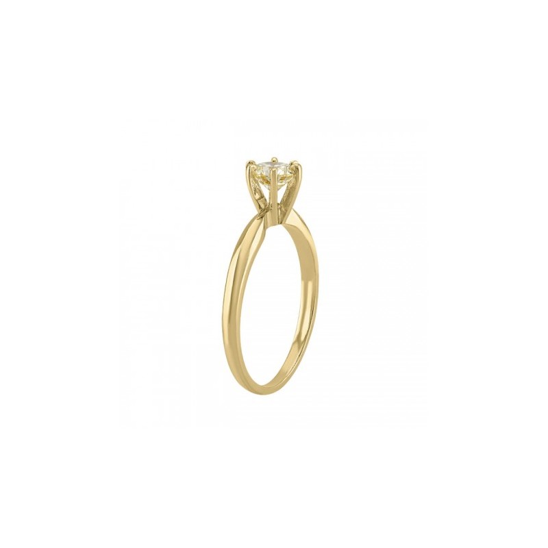 Anillo solitario en oro amarillo 0.39 ct