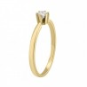 Anillo solitario en oro amarillo de 14K