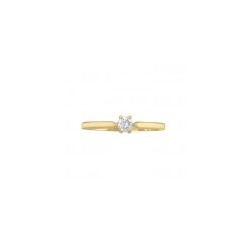 Anillo solitario en oro amarillo de 14K