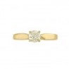 Anillo solitario en oro amarillo de 14K