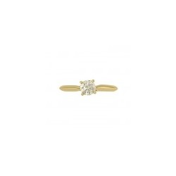 Anillo solitario en oro amarillo de 14K