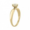 Anillo solitario en oro amarillo de 14K