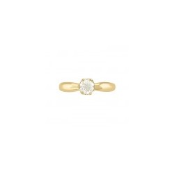 Anillo solitario en oro amarillo de 14K