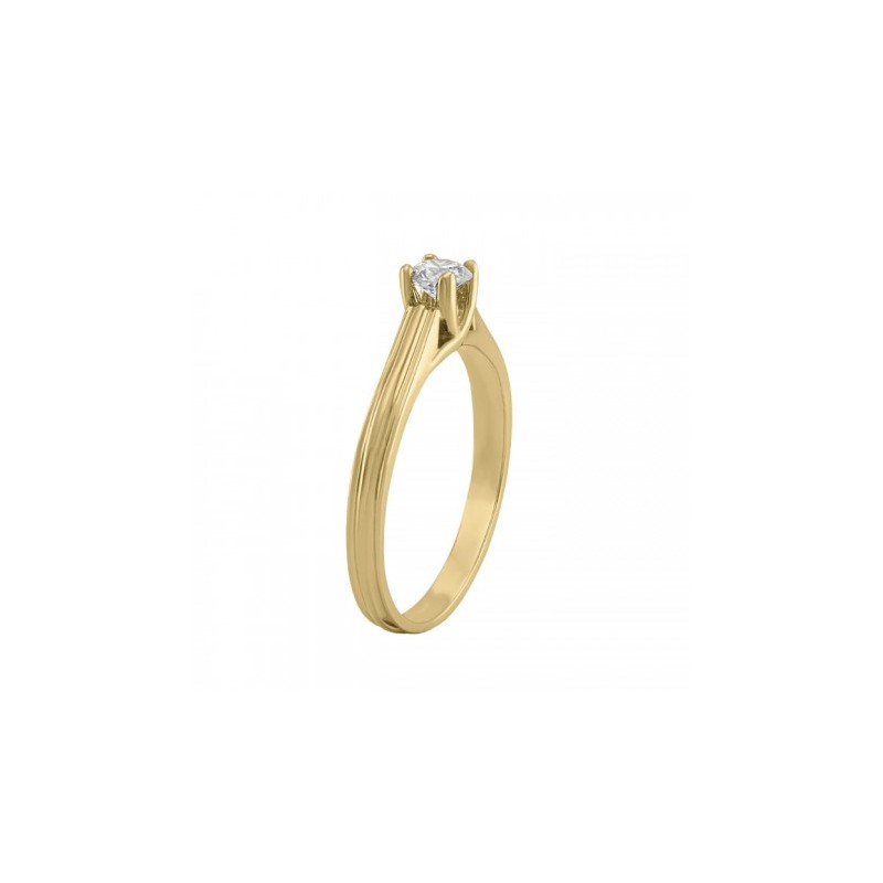 Anillo solitario en oro amarillo 14K