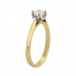 Anillo solitario en oro amarillo 0.71 ct