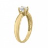 Anillo solitario en oro amarillo de 14K