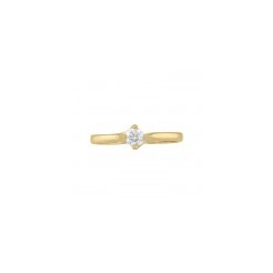 Anillo solitario en oro amarillo de 14k