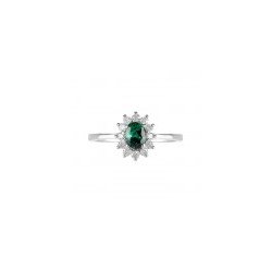 Anillo de lujo con Esmeralda oval