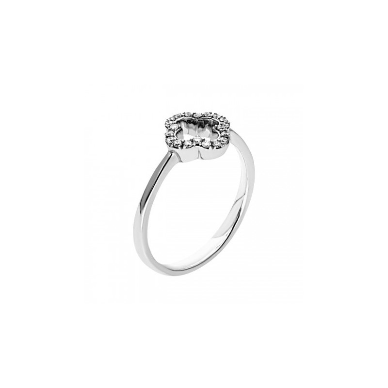 Hermoso anillo en diamantes 14K 0.16 ct