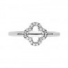 Hermoso anillo en diamantes 14K 0.16 ct